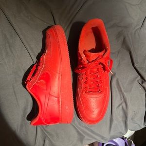 Size 12 Nike Air Force 1 triple red used 3 times